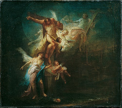 Christus nimmt den guten Schächer in den Himmel auf, 1755, Johann Wolfgang Baumgartner