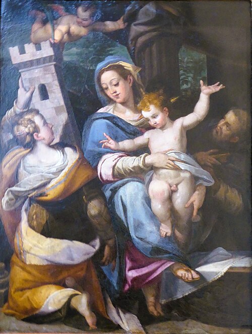 La Vierge et l'Enfant, Sainte Barbe, Saint Raymond de Penyafort, , Orazio Sammachini