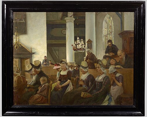 Hangscheepje in de Nederlands Hervormde Kerk in Schermerhorn, 1892, Herman van der Haar