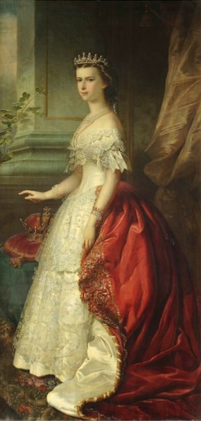 Empress Elisabeth in court dress, 1859, Franz, II Russ