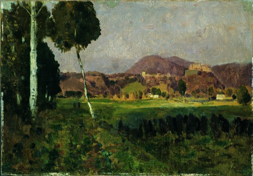 Burg Hohensalzburg mit Gaisberg, , Adolf Gustav Ditscheiner