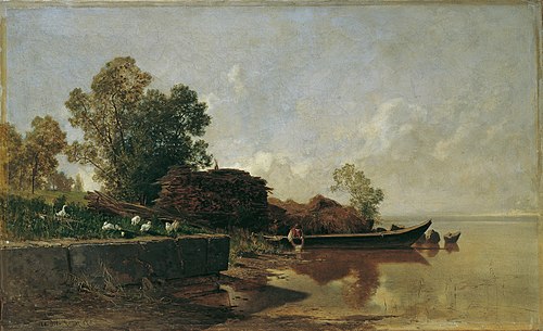 Die Fraueninsel im Chiemsee, 1873, Adolf Gustav Ditscheiner
