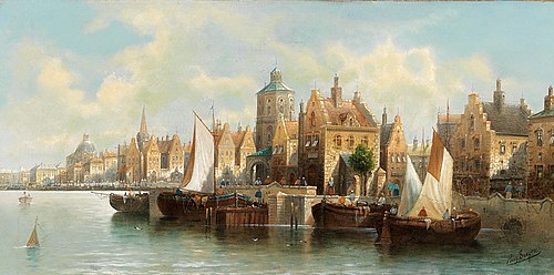 Partie aus Amsterdam, 1850, August von Siegen