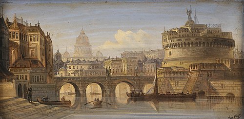 Engelsburg in Rom, 1850, August von Siegen