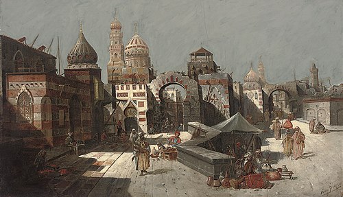 Traders at the city gates, , August von Siegen