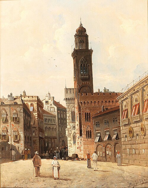 Platz in Cavalis, 1850, August von Siegen