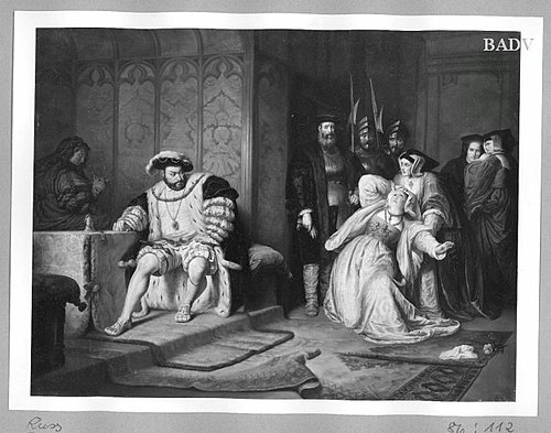 Anna Boleyn's senteure by Henrich VIII, 1887, Adolf Russ