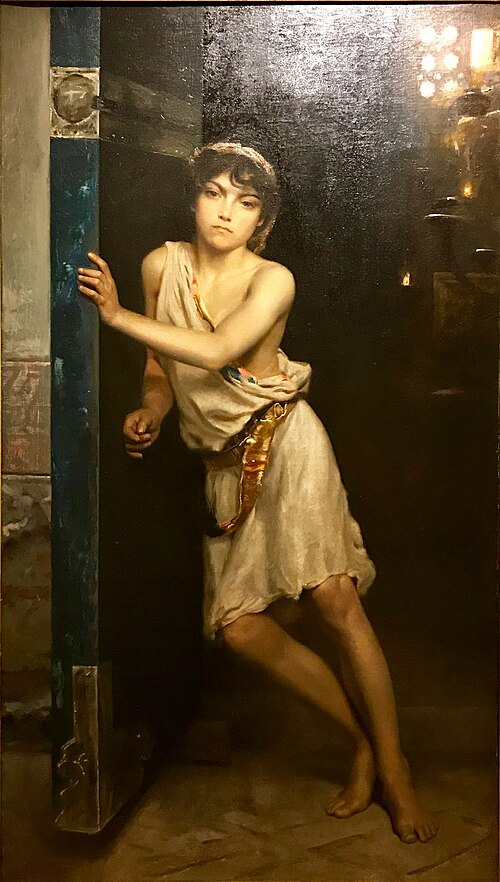 Samuel ouvrant les portes du temple, 1900, Auguste Alexandre Hirsch
