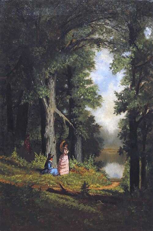 Ladies along a Riverbank, , Frederick Batcheller