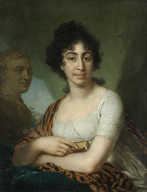 Portrait of Varvara Ivanovna Monycharova (Arapetova?), , Vladimir Borovikovski