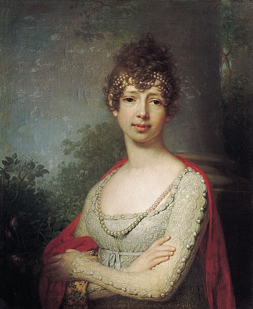 Porträt der Grand Duchess Maria Pavlovna of Russia (1786–1859), 1804, Vladimir Borovikovski