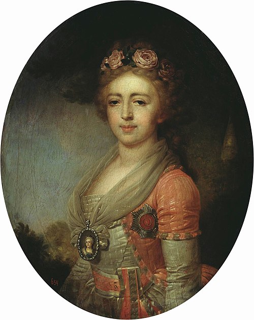 Portrait of Grand Duchess Alexandra Pavlovna of Russia (1783-1801), 1798, Vladimir Borovikovski