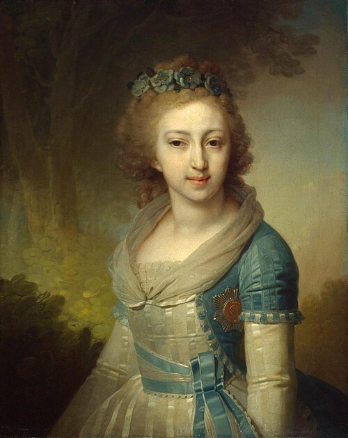 Portrait of Grand DuchessYelena Pavlovna, 1796, Vladimir Borovikovsky