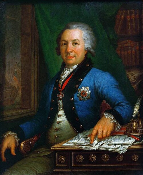 Portrait of Gavrila Romanovich Derzhavin, 1795, Vladimir Borovikovsky
