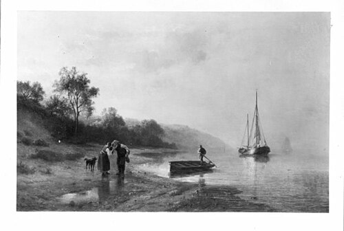 Departure of a fisherman, 1869, Rudolf Hardorff