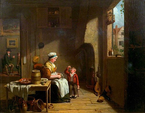 A Country Kitchen, 1811, William Collins