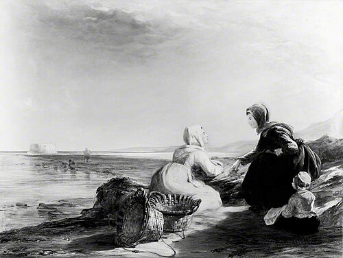 Fisherwomen on the Coast near Boulogne, 1830, William Collins