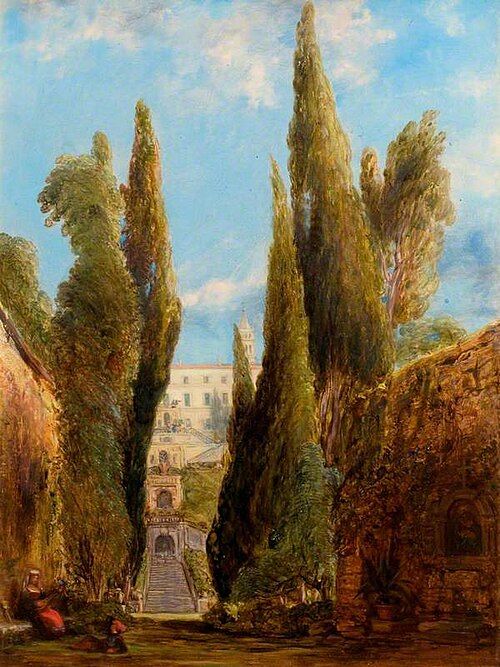 The Villa d'Este, Tivoli, 1842, William Collins
