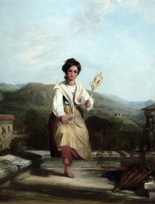 Spinning Girl of Sorrento, 1862, William Collins