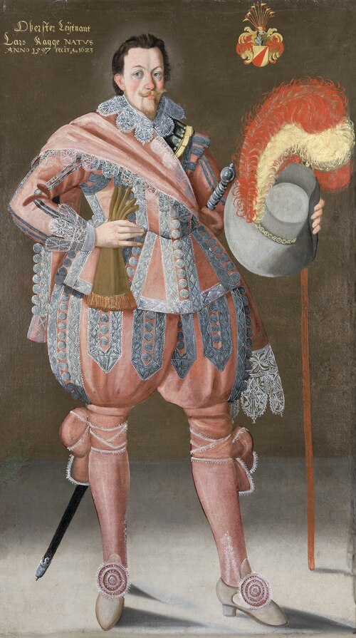 Porträtt av Lars Kagg, 1597-1661, överstelöjtnant, 1623, Georg Günther Kräill