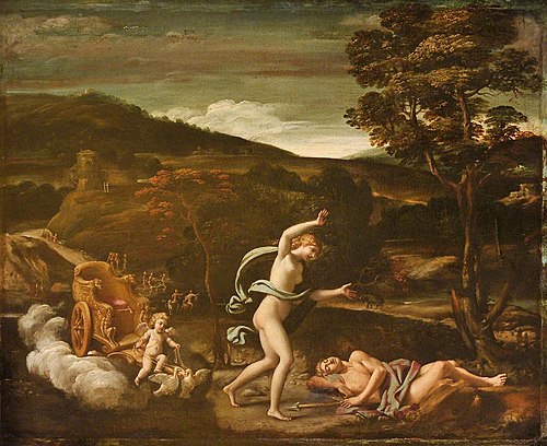 Venus lamenting the Death of  Adonis, 1610, Antonio Carracci
