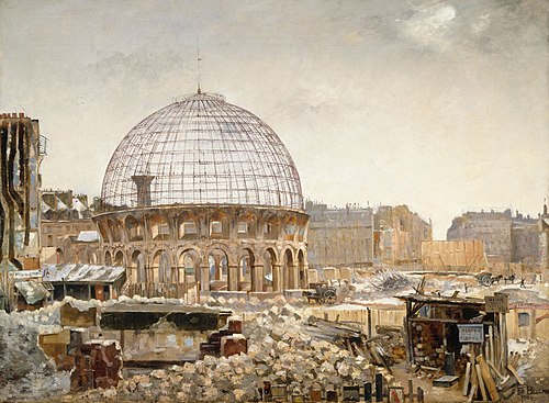 La démolition de la Halle au blé, 1888, Henri Ferdinand Bellan