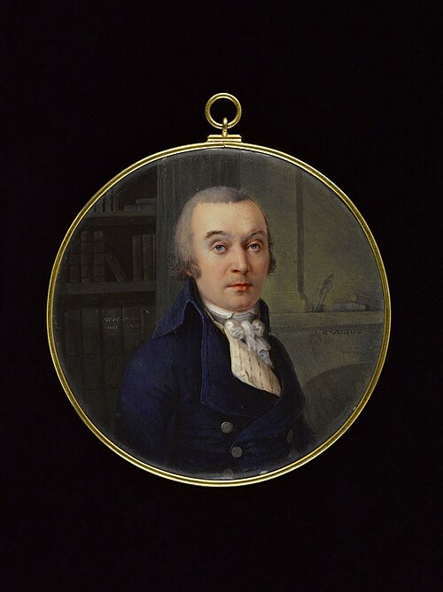 Portrait d'homme dans une bibliothèque, 1800, Henri L'Evêque