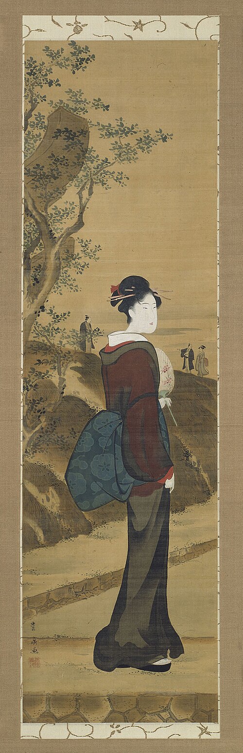 Beauty at the Mimeguri Shrine, 1811, Utagawa Toyohiro