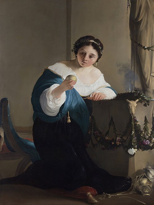 Cydippe avec la pomme d'Acontios, 1650, Paulus Bor