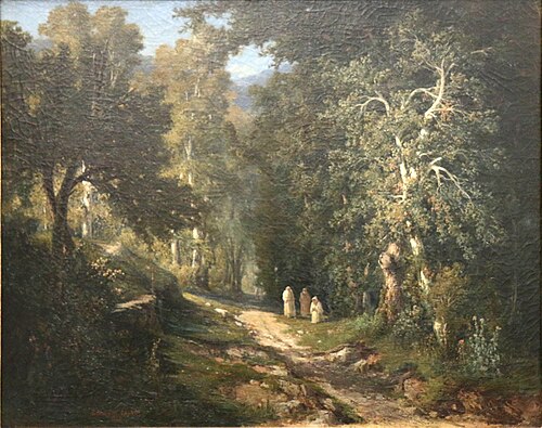 Les moines à la Sainte-Baume, , Louis Cauvin