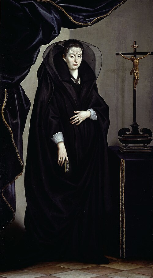 Portrait of a Noblewoman Dressed in Mourning, 1600, Jacopo Chimenti