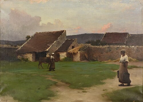 Une cour de ferme, 1881, Henry Lerolle