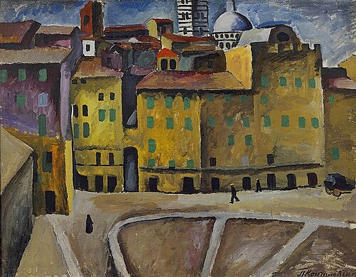 Piazza della signoria in Siena, 1912, Piotr Kontchalovski