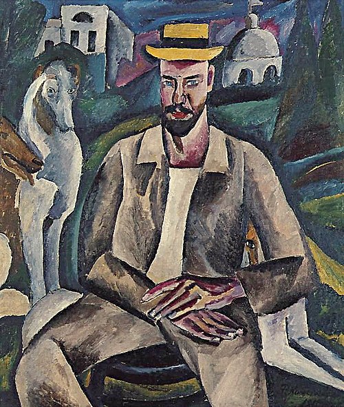 Portrait of the artist V. V. Rozhdestvensky, 1912, Piotr Kontchalovski