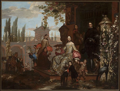 Portrait d'une famille dans un jardin, 1679, Jan van Kessel le Jeune