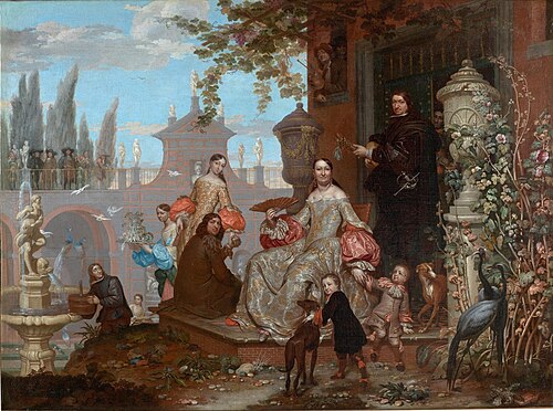 Portrait of a Family in a Garden, 1679, Jan van Kessel le Jeune
