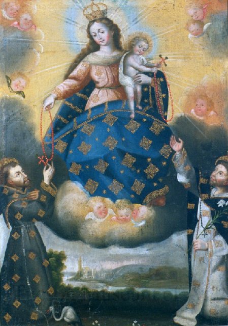 The Virgin of the Rosary with Saints Dominic and Francis, 1690, 