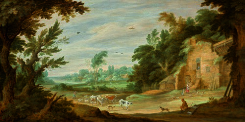 Summer landscape with cattle, 1620, Alexander Keirincx