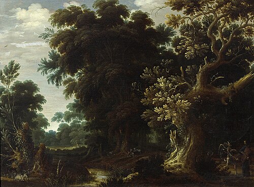 Landschap met verzoeking van Christus, 1633, Alexander Keirincx