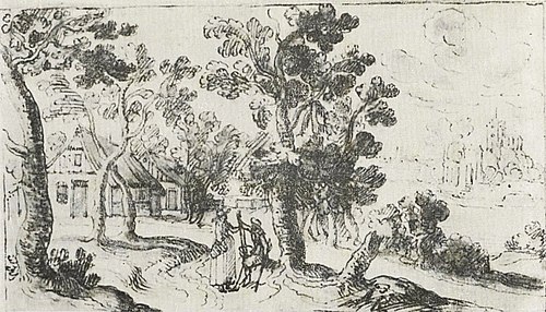 Chemin à travers un village., 1634, Alexander Keirincx