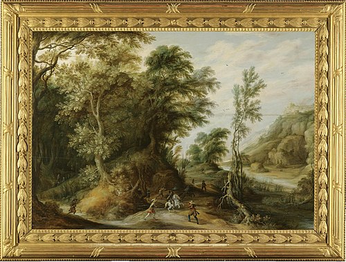 Battle Scene in a Forest Landscape, 1630, Alexander Keirincx