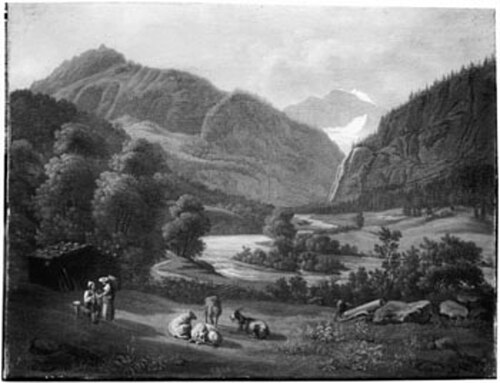 Eingang ins Lauterbrunnental, 1830, Samuel Frey