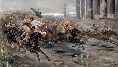 Invasion of the Barbarians, 1887, Ulpiano Checa