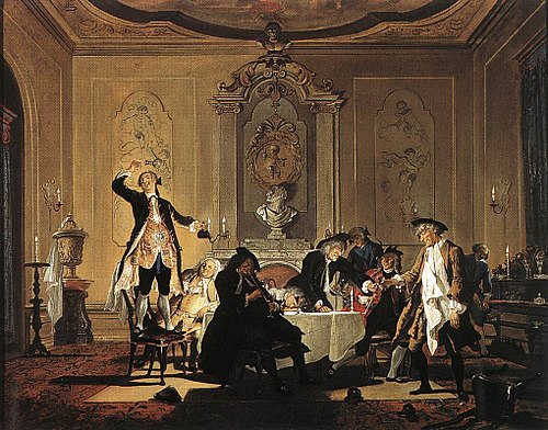 ‘Rumor erat in casa’ (There was a commotion in the house)., 1740, Cornelis Troost