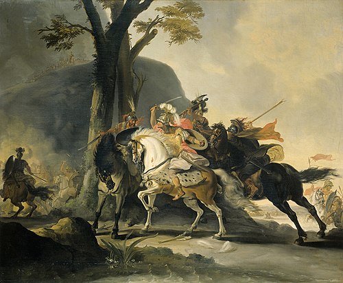 Alexander the Great at the Battle of the Granicus against the Persians, 1737, Cornelis Troost