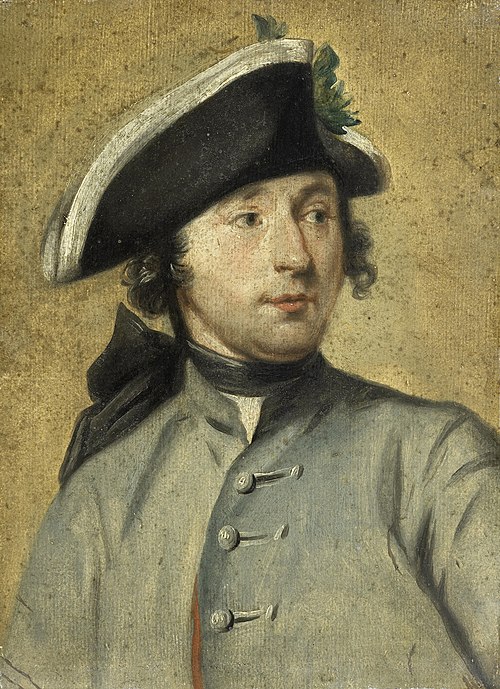 Portrait of Ludolf Backhuysen II, Painter and Dragoon, Grandson of the Marine Painter Ludolf Backhuy, 1740, Cornelis Troost