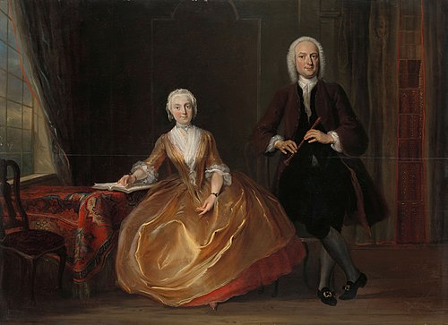 A Couple Making Music, 1743, Cornelis Troost