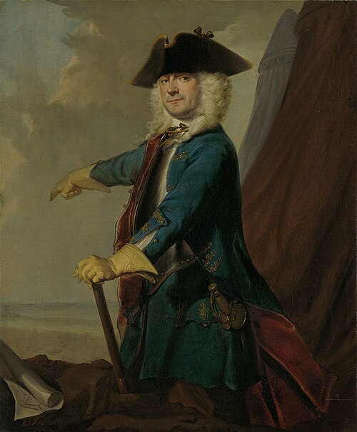 Gerrit Sichterman (1688-1730). Quartermaster-General of the Cavalry, Colonel of the Oranje-Groningen, 1725, Cornelis Troost