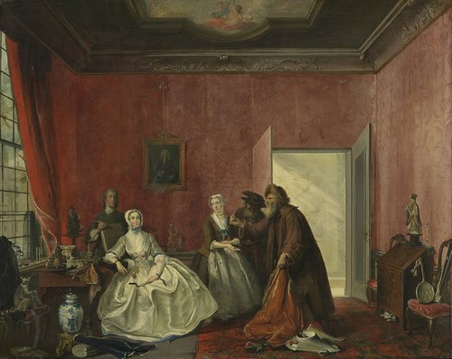 The Spendthrift or the Wasteful Woman, act III, scene V, from the Play by Thomas Asselijn (Joanna an, 1741, Cornelis Troost