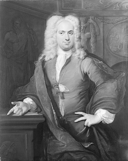 Portrait of een persoon genaamd Willem Roell (1700-1775), 1729, Cornelis Troost